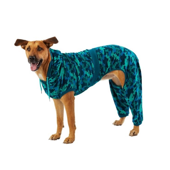 TOP PAW Small green camo tracksuit outfit